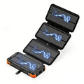 Hand Crank Solar Power Bank 20000mAh with Cable Light Folding Solar Panel Wireless Charger Powerbank for iPhone 17 Xiaomi Huawei