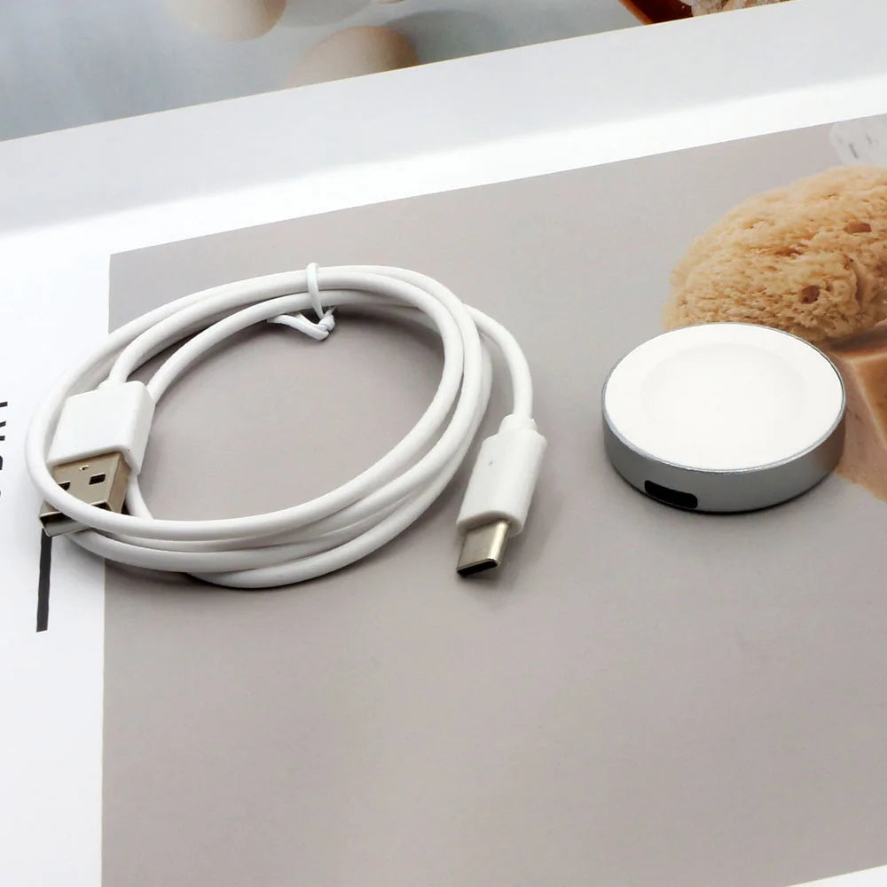 Metal White Charger for Huawei Watch 5 42mm 46mm/ Fit 4/ Fit4 Pro/ D2/GT 5/ Huawei Watch 3 Pro/ GT3 Charging Dock Base Magnetic