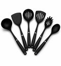 Black kitchen accessories in bulk, 6 rooms, nylon kitchen gloves and utensils, sustainable kitchen tool set, kitchen set