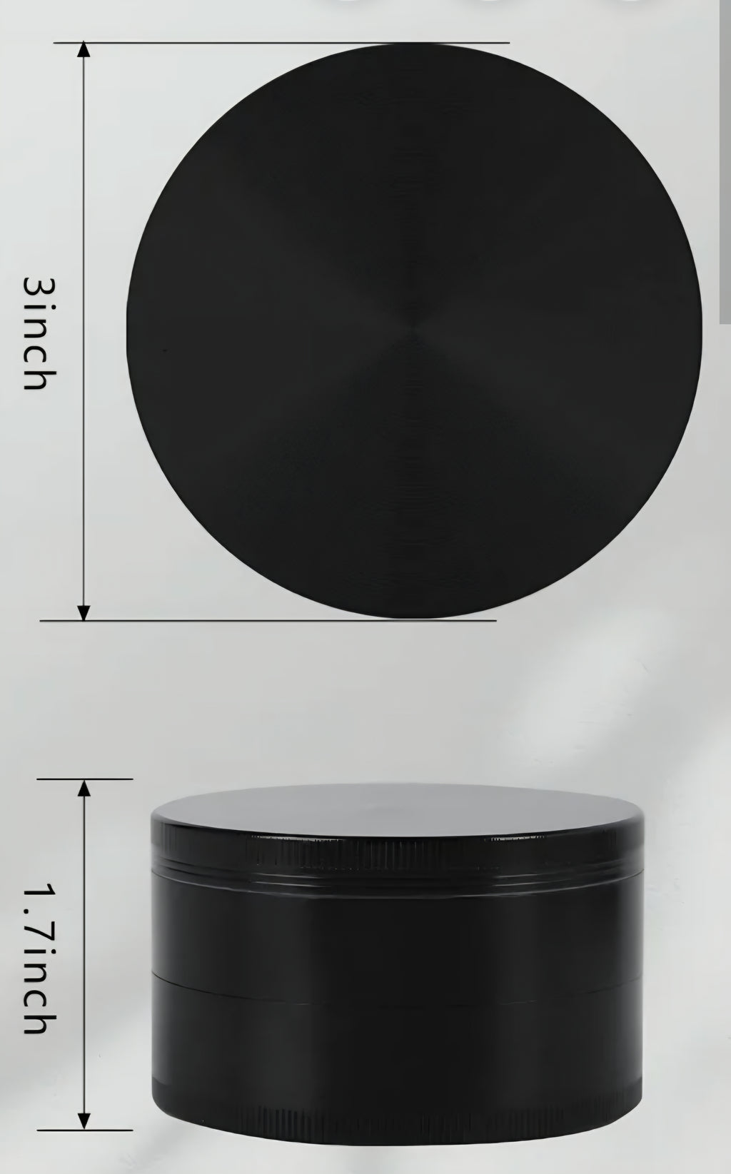 Comsuransly 3 Inch Spice Grinder(black)