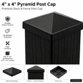 4" x 4" Pyramid Post Cap
Premium Deck & Fence Post Cap 50 pcs