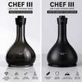 Chef III – Lab Flask Hookah Base, Borosilicate Glass, Smoked Black, Precision 100 mL Mark, Heavy Stable Flat Base, Premium