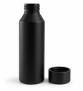 Premium Black Mat Bottle with Screw Bouchon - Waterproof and Durable Container, Minimalist Design, Portable for Travel, Gym and Camping - 230 mm